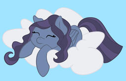 Hyreia's ponysona on a cloud