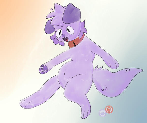 Jaffa in a jumping dynamic pose